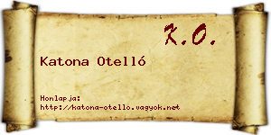 Katona Otelló névjegykártya